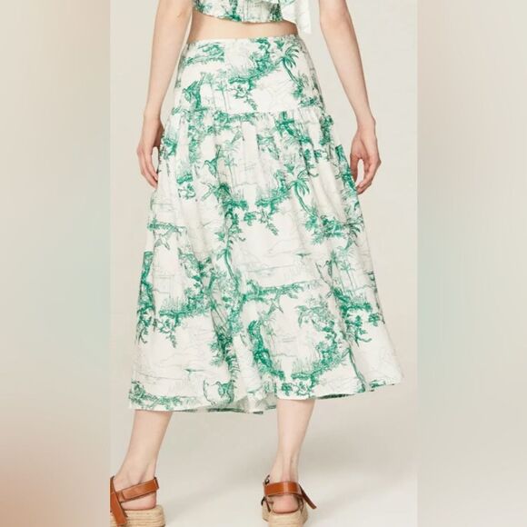 Joie Brixerley Linen Skirt Size 2 - Picture 2 of 6